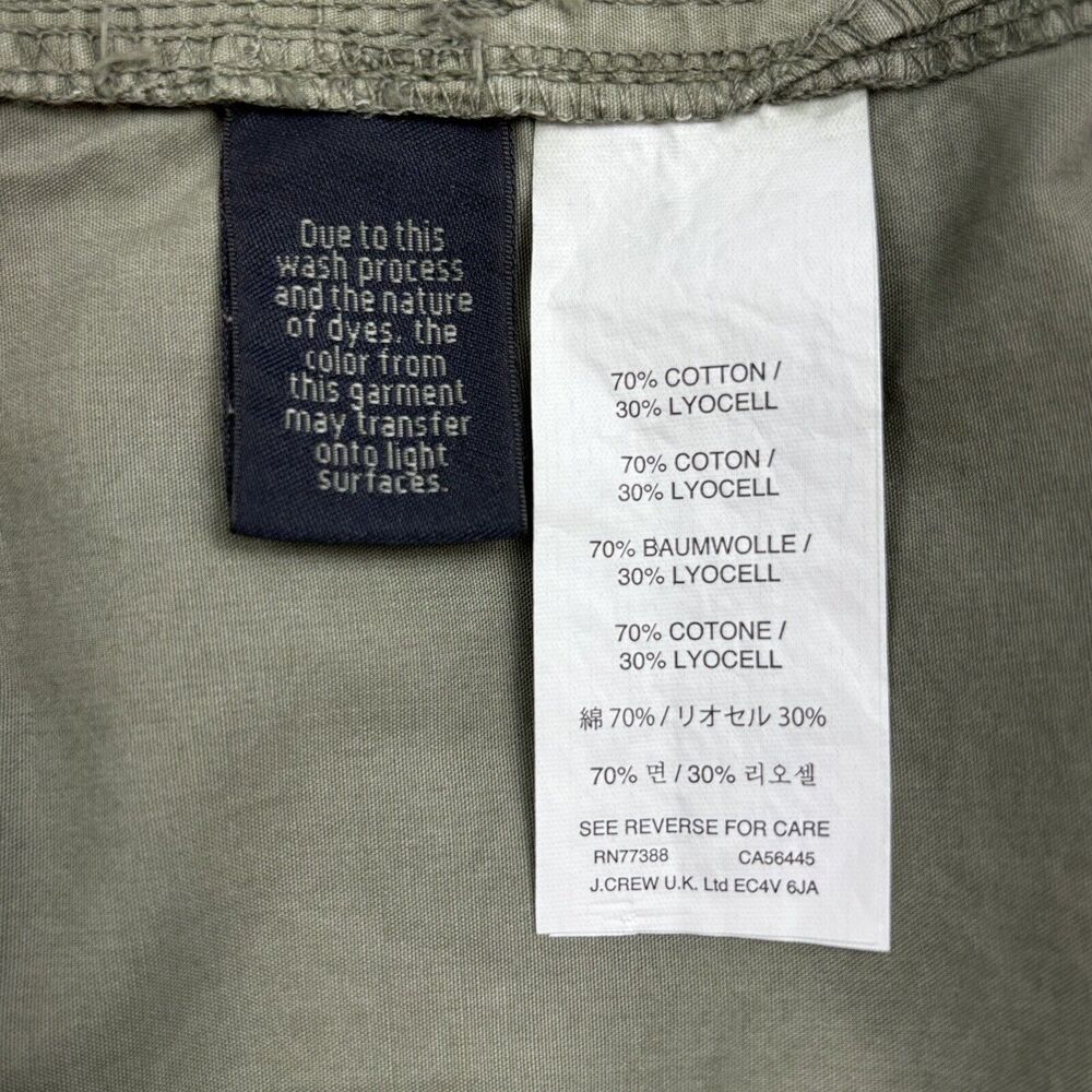 NWT J Crew Women’s Sz 2 Green Cap Sleeve‎ Cargo Shirt Dress. Pockets. Military - Picture 12 of 12